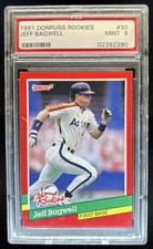 1991 Donruss The Rookies Jeff Bagwell Rookie RC #30 Astros PSA 9