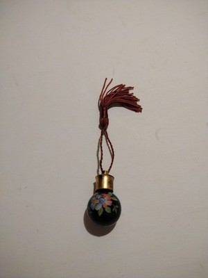 VINTAGE MINI GLASS FLORAL SCENT/PERFUME FINGER BOTTLE