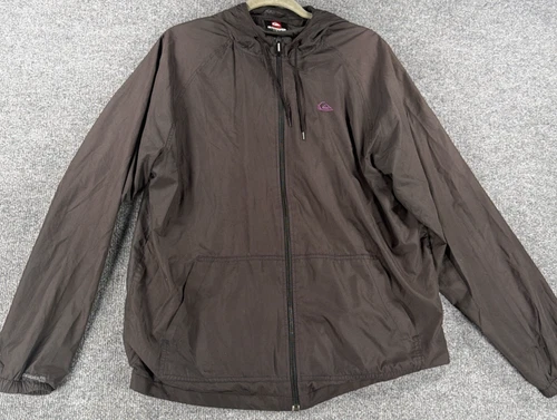 Vintage Y2k Quicksilver Everyday Full Zip Hooded Windbreaker-Men's L *Read Disc* - product listing photo