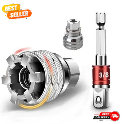 10-19mm Universal Socket Tool Adjustable Multifunction Wrench Sleeve Adapter Kit