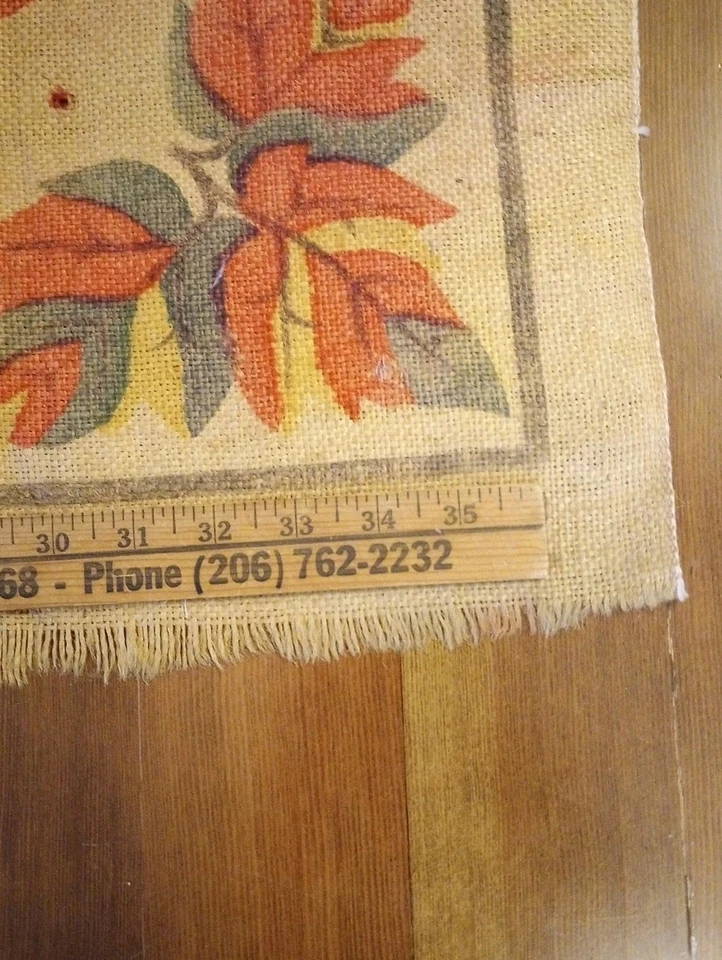 Vintage Rug Hooking Pattern Burlap 23x36" Finished Size Primative Lamb Figure - Image 3 of 4