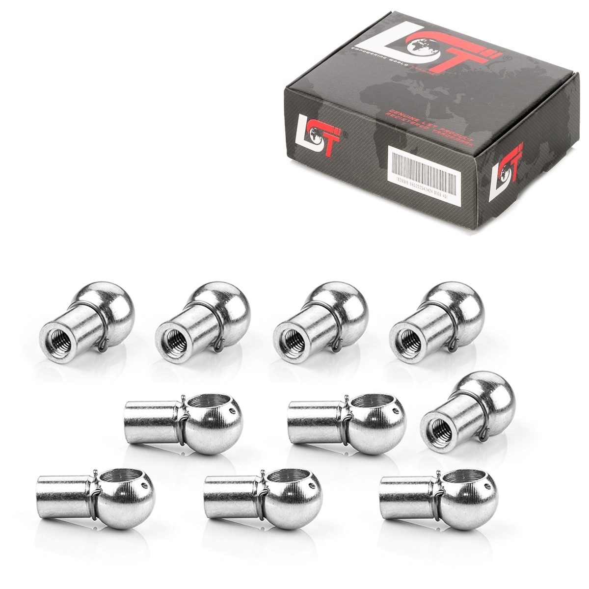 10x Ball Socket Gas Spring M6 Thread 10mm Ball Joint for VW POLO