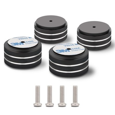 Monosaudio 4Pcs 40x20mm Speaker Isolation Feet Single-sided 3M Black 
