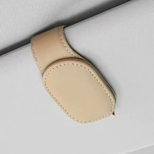 Universal Car Auto Sun Visor Eyeglass Hanger Clip Leather Glasses Holder Magneti