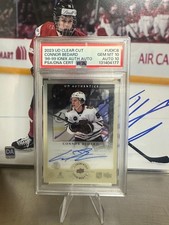 PSA 10/10!!! 2023 UD CLEAR CUT ROOKIE CONNOR BEDARD ‘98-99’ IONIX AUTHENTIC AUTO