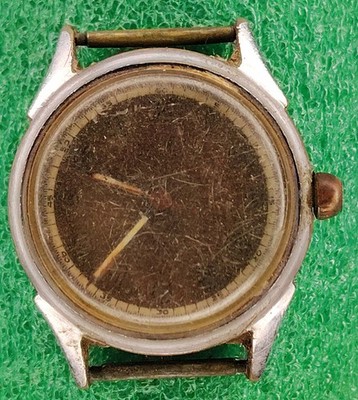 lot C2203 mens Delbana Military Field Manual Wind Vintage Watch Parts