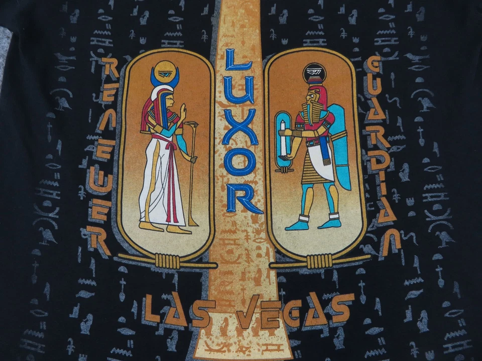 Camisa De Colección Luxor Las Vegas Para Hombre Mediana Negra Renovadora Guardian Jerzees Años 90 Y2K Foto 2 de 4