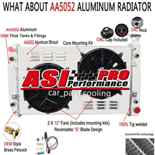 3-Row Aluminum Radiator+Shroud Fan for 88-98 CHEVY C/K 1500/2500 GMC 5.0L DPI622