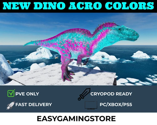 🔥ARK Survival Ascended PvE PC/XBOX/PS5 NEW Dino Acrocanthosaurus Colors