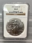 2001 American Silver Eagle - NGC - MS 69