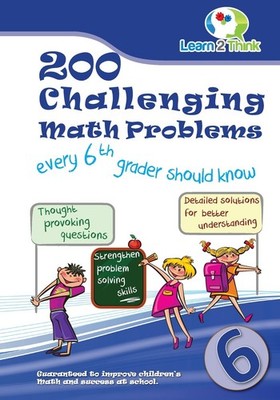 200 Challenging Math Problems every 6th grader should know - paperback Learn...