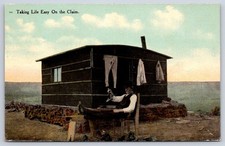 Taking Life Easy on the Claim cabina vivienda lavandería años 1910