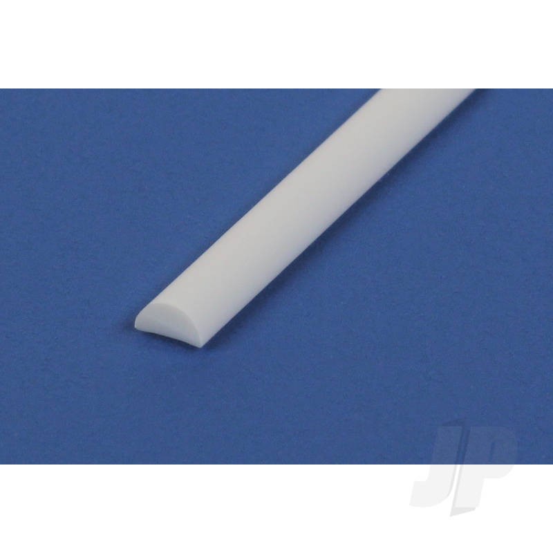 Evergreen 14in (35cm) Half Round Plastic Strip .100in (3 pack)