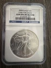 2008 Silver Eagle S$1 Early Releases Gem Uncirculated NGC