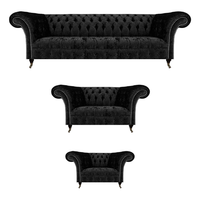 Chesterfield Sofagarnitur 3Tlg Komplett Wohnzimmer Sofas Couch Neu Set