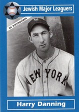HARRY DANNING Jewish Major Leaguers 2006 UD Baseball Card #33 Nr-Mt SHIPS FREE!
