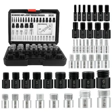 44pc Nut and Bolt Gauge Set - 44 Gauges 23 Inch & 21 Metric, Male/Female, Bol...