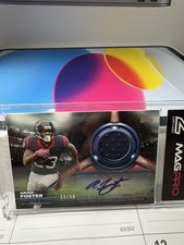 Arian Foster Topps 2014 Game Used Patch Auto /50 #TAR-AF