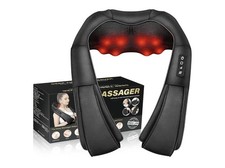 Neck Back Massager w/Heat, 3D Shiatsu Deep Tissue Pillow Pain Relief