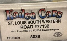 Kadee Cars HO Scale #8039 PS-2 2 Bay 2003 cf Cov Hopper St. Louis South Western