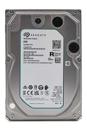 Seagate IronWolf Pro NAS HDD +Rescue 8TB 24/7 512e 3.5" SATA 6Gb/s ST8000NT001