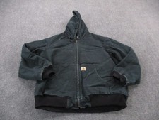 Vintage Carhartt Jacket Mens XL Black Duck Canvas Workwear USA Made J140 BLK Y2K