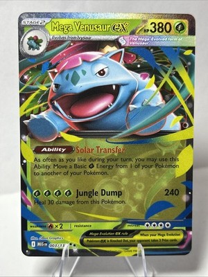 Pokémon Mega Venusaur EX 003/132 Full Art Holo Double Rare Stage 2 HP 380