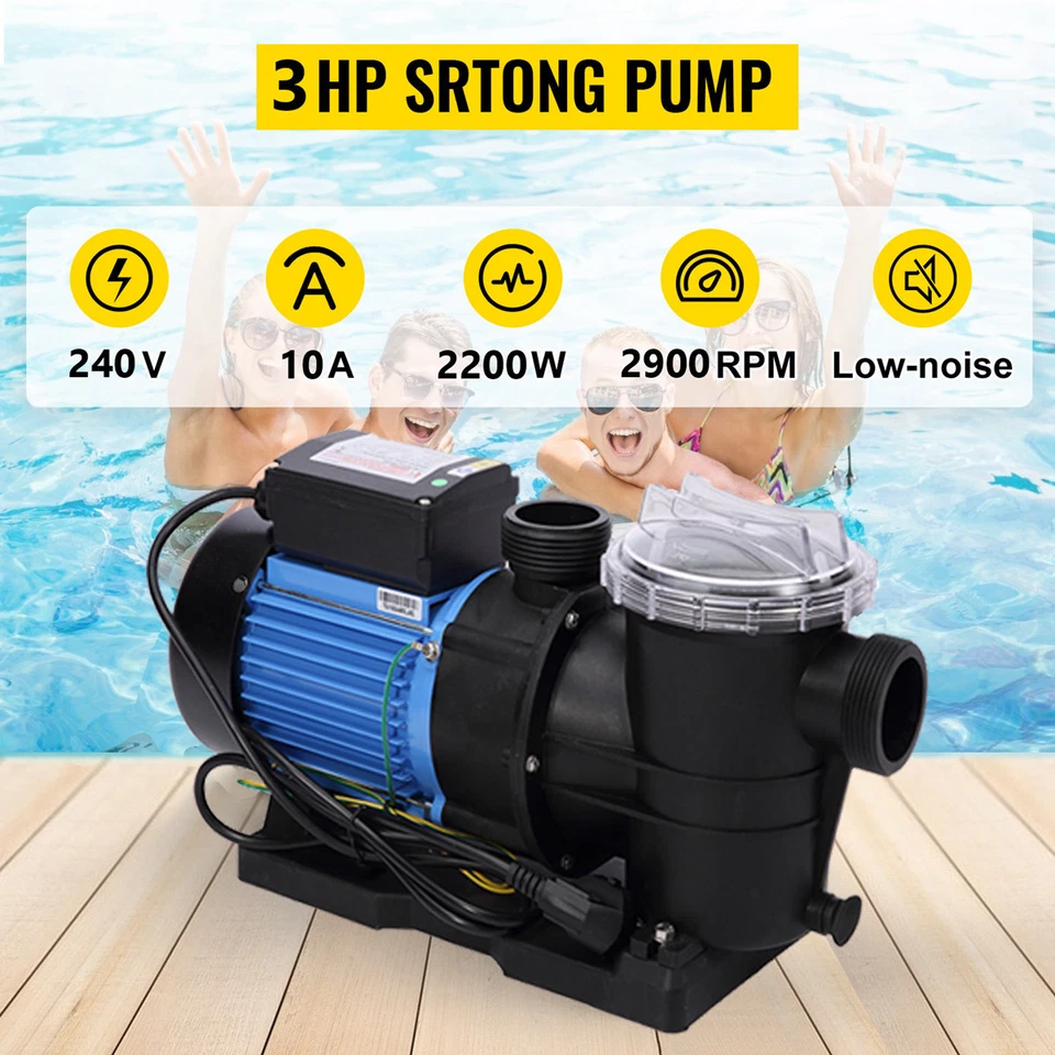 1.2-3.0HP For In/Above Ground Swimming Pool Pump Motor Strainer with UL - Image 2 of 4