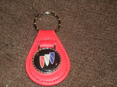 BUICK SKYLARK CENTURY REGAL LESABRE ELECTRA CENTURION LEATHER KEYCHAIN RED