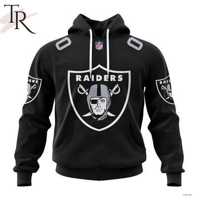UNBRAND Las Vegas Raiders 2024 Personalized Name And Number Hoodie S5XL AOP