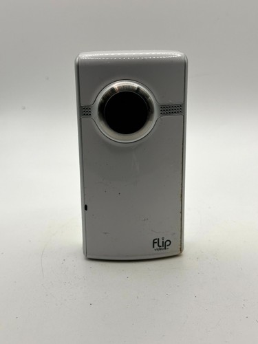 Flip Video Ultra Camcorder Silver Pocket Size LCD Screen Built-in Microphone