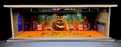 Halloween V2 Theme FOR Hot Wheels 1:64 Model Diorama Garage LED Lighting!