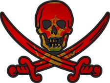 Pirate Sticker Jack Rackham Calico Flag Country MNE Montenegro