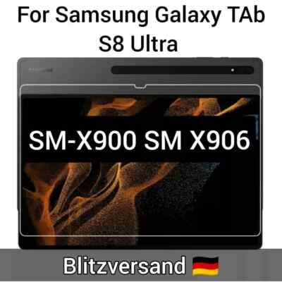Samsung Galaxy Tab S8 Ultra 14.6 SM-X900 Schutzglas Displayschutz Hart9H