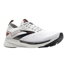 Brooks Men's Ricochet 3 Running Shoes 1103611D161 White/Gray/Cinnabar SZ 12.5