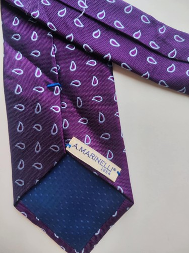 CRAVATTA CRAVATTA MARINELLI 1954 SETA VINTAGE PAISLEY - Imagen 4 de 5