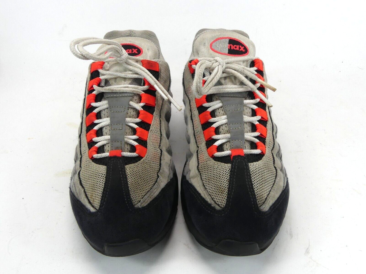 Nike Air Max 95 White Solar Red Neutral Grey Black Mens Size 9 Rare  609048-106