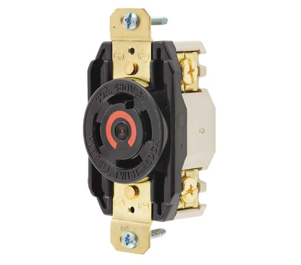 Hubbell Wiring Device-Kellems Hbl2730 30A Twist-Lock Receptacle 3P 4W 480Vac - Image 2 of 2