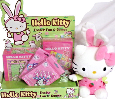 NEW HELLO KITTY EASTER TOYS BUNNY RABBIT PLUSH DOLL 11  EGG HUNT BASKET SUPPLIES