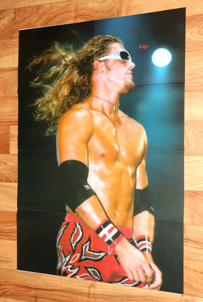 Póster vintage de lucha libre Kurt Angle/Borde WWF WWE Foto 3 de 4