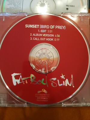 FATBOY SLIM Sunset (Bird of Prey) w/ RARE EDIT PROMO CD Single 3 versions. NM