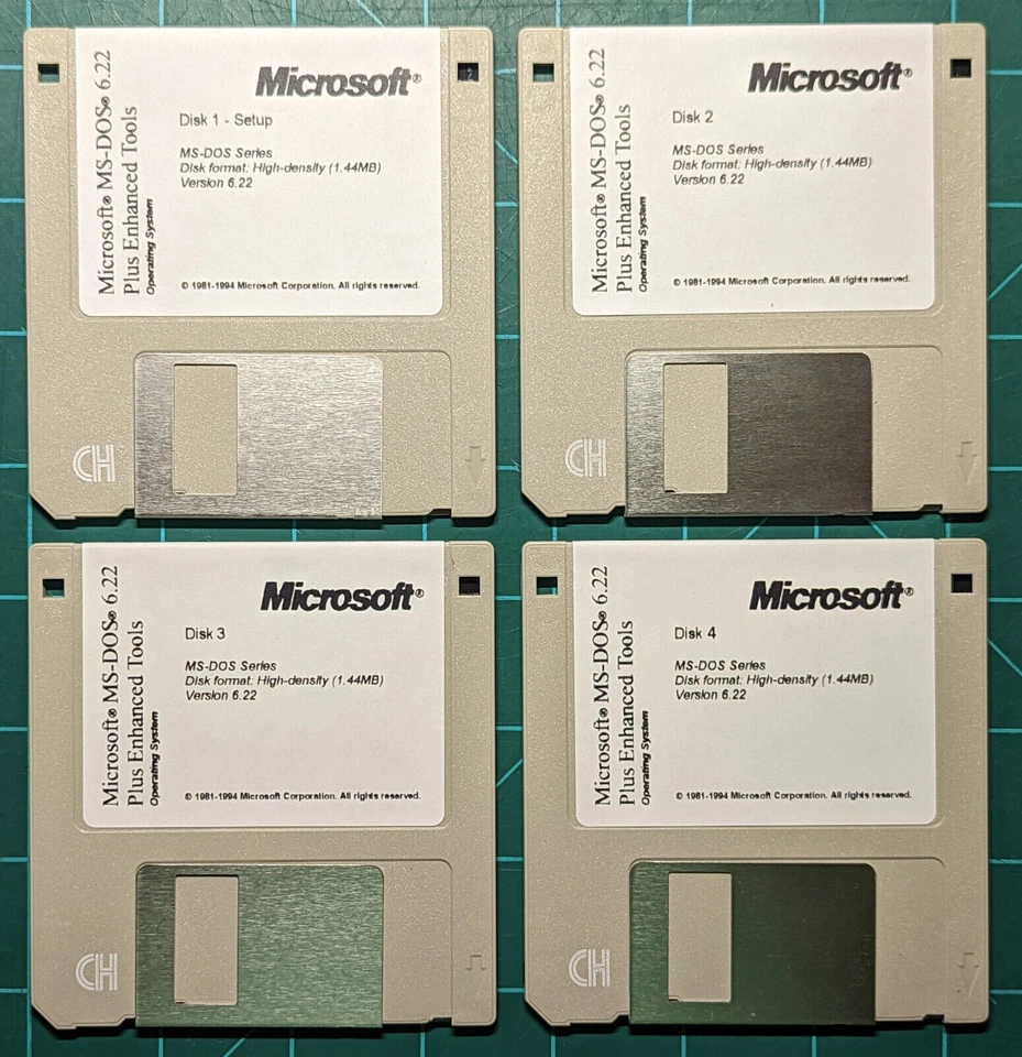 Microsoft MS-DOS 6.22 instalador + combo de disquete de arranque - 3,5" 1,44 MB - Imagen 2 de 3
