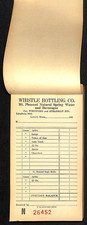 Whistle Bottling Co. Lowell, MA 1950's 50 Double Sheet Receipt Pad w/ Carbon
