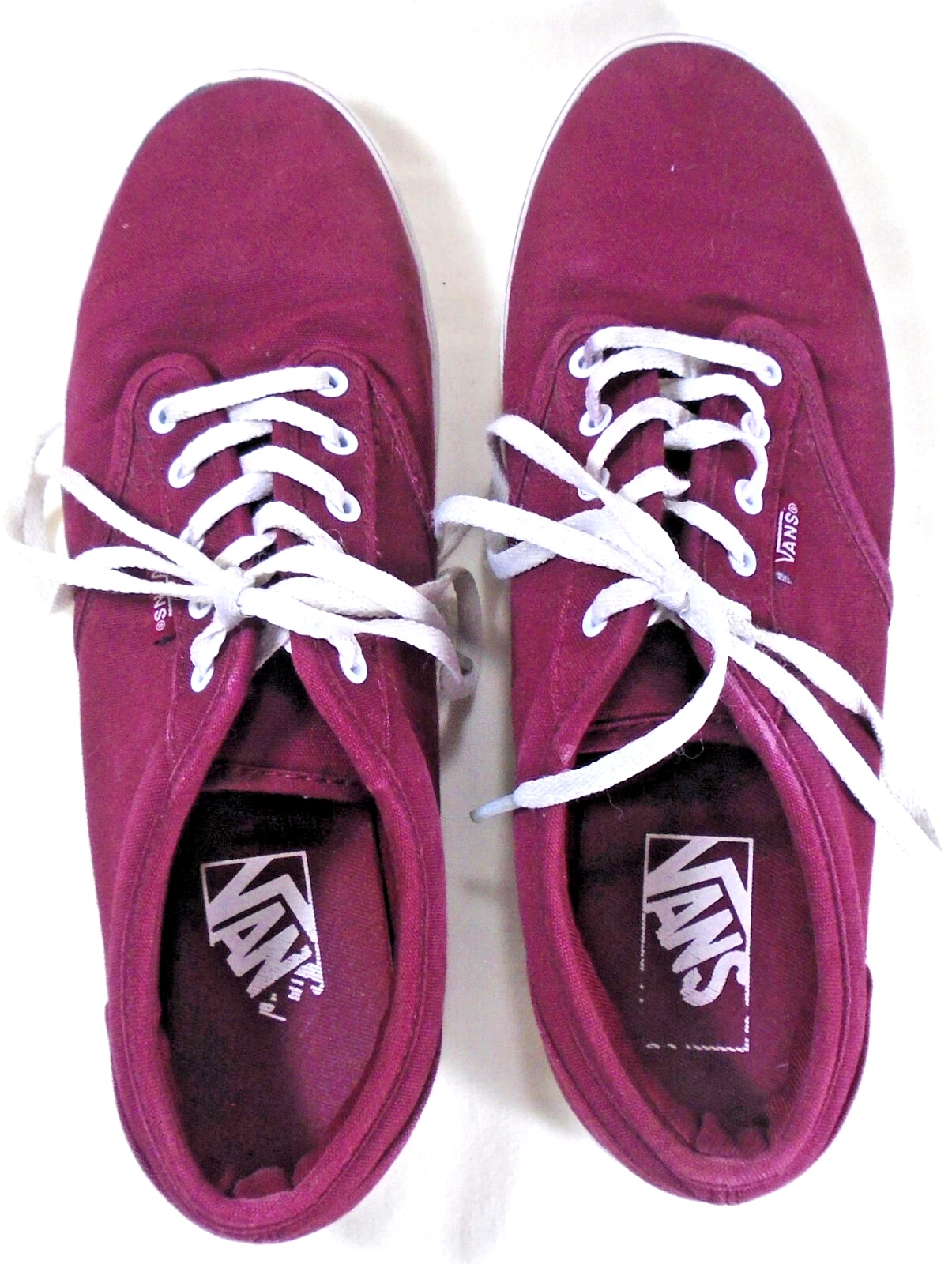 Sneakers Vans donna off the wall stringate bordeaux taglia 8