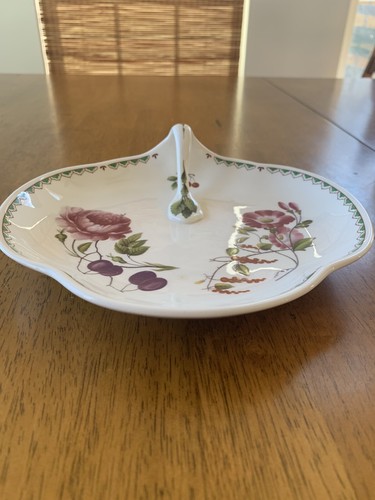 Plato de caramelo floral Spode England Victoria vintage grosella roja, ciruela, rosa - Imagen 2 de 8