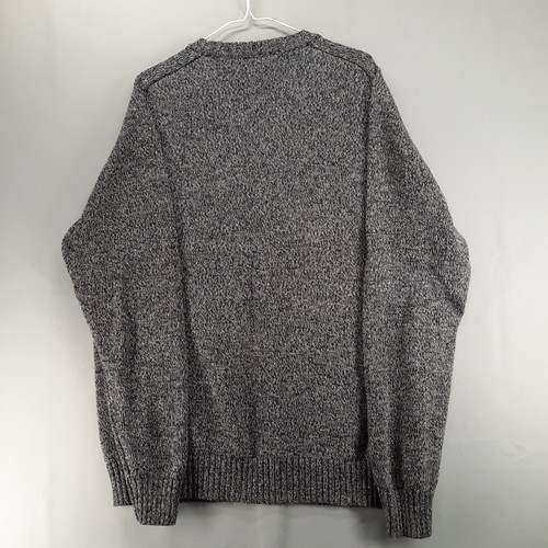 Croft & Barrow Sweater Mens XL Gray Crew Neck Ribbed Heavyweight Cotton Pullover - Picture 4 of 8