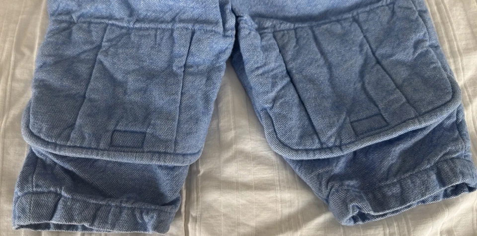 Pantalones De Colección Azul Luna Bebé Azul Adorable Talla 6 Meses Tela Importada Unisex Foto 3 de 4