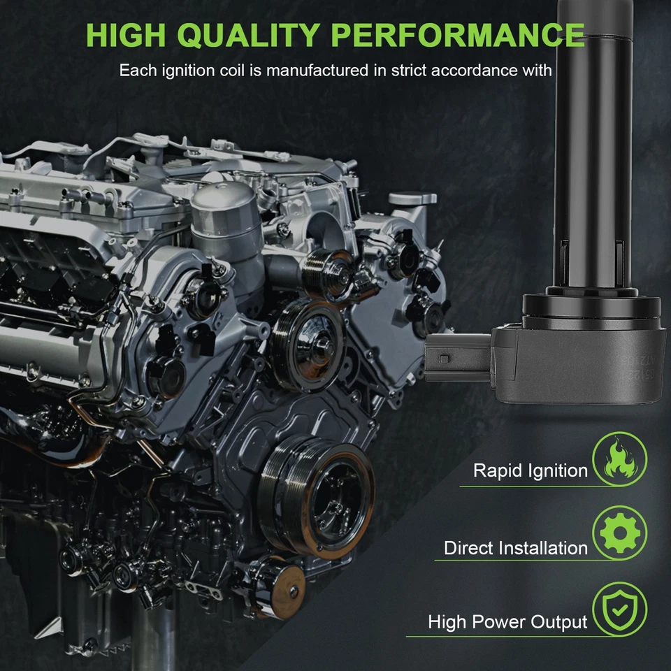 6 For 2000-2002 Honda Accord 3.0L V6 Ignition Coil & Iridium Spark Plug - Image 2 of 4