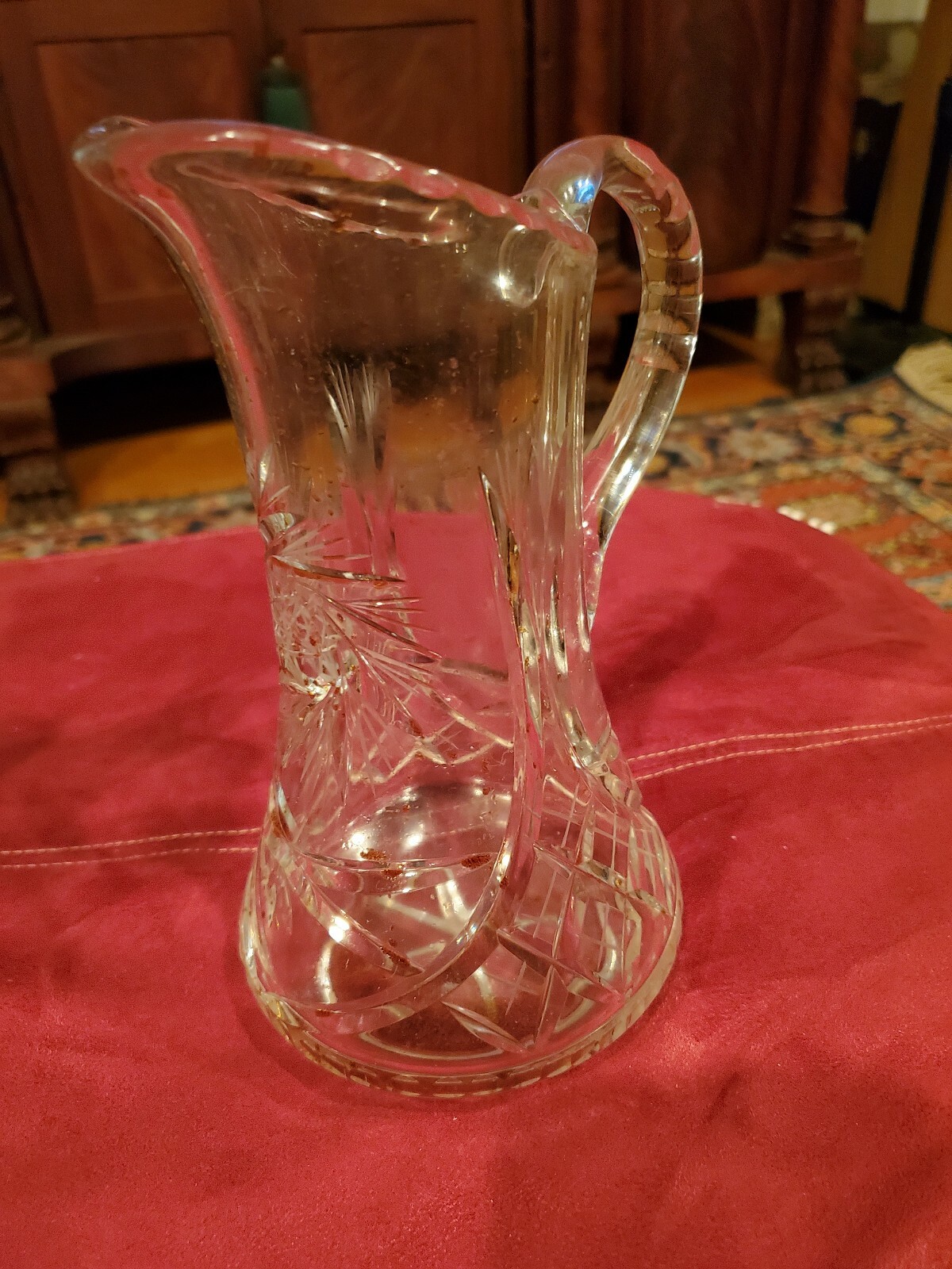 2 Exquisite Antique American Brilliant cut glass pitchers eBay