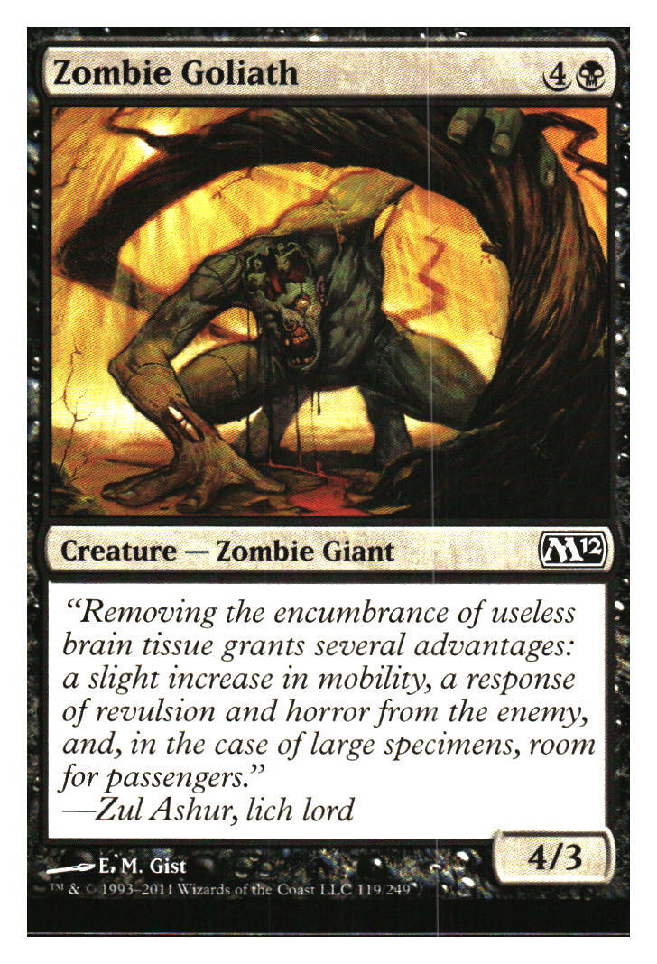 Zombie Goliath Magic 2012 (M12) MTG - NM+ Mythic Relics | eBay